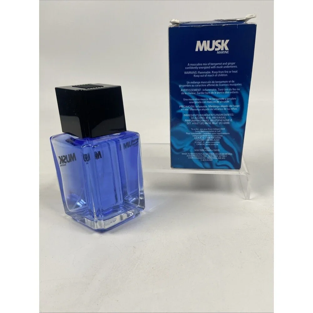 AVON MUSK Marine Cologne Men Spray 3.4 fl. oz.  with Box Discontinued